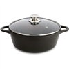 Casserole with lid Valira BLACK IND 24CM Black Ø 24 cm