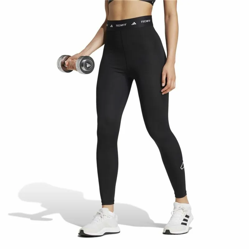 Sieviešu Sporta Zeķubikses Adidas Techfit Graphic 7/8 Melns