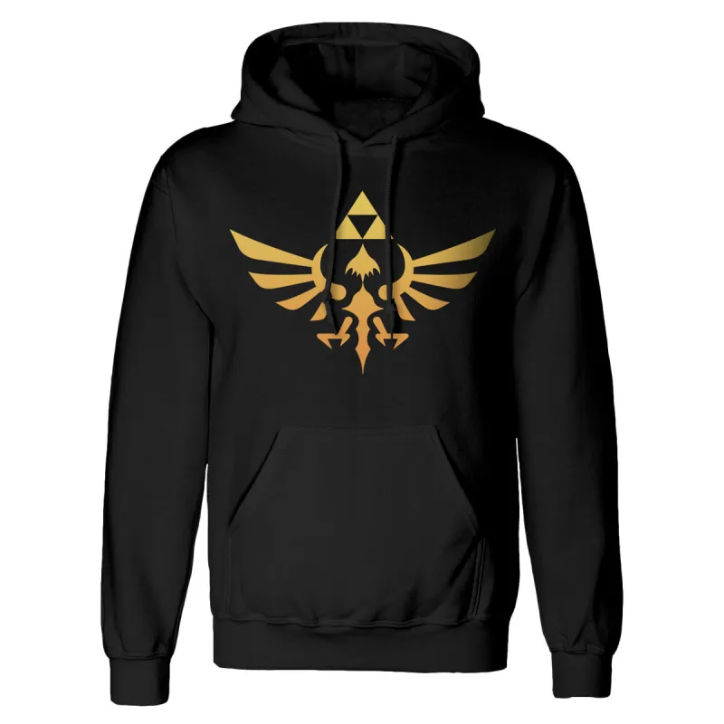 Vaikiškas džemperis su gobtuvu The Legend of Zelda Hyrule Juoda