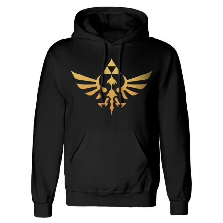 Vaikiškas džemperis su gobtuvu The Legend of Zelda Hyrule Juoda