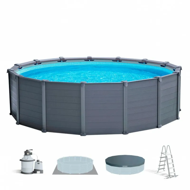 Paļš baseins ar Filtrēšanas Sistēmu Intex 478 x 124 cm 16.500 l Apaļa