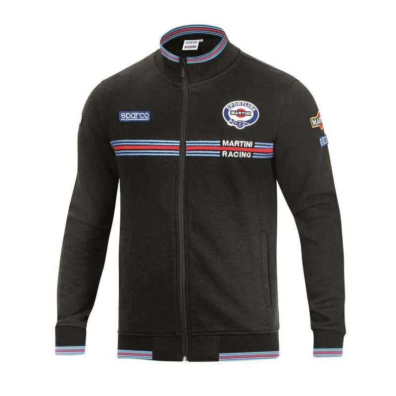 Vyriškas džemperis su gobtuvu Sparco Martini Racing Juoda