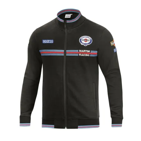 Vyriškas džemperis su gobtuvu Sparco Martini Racing Juoda