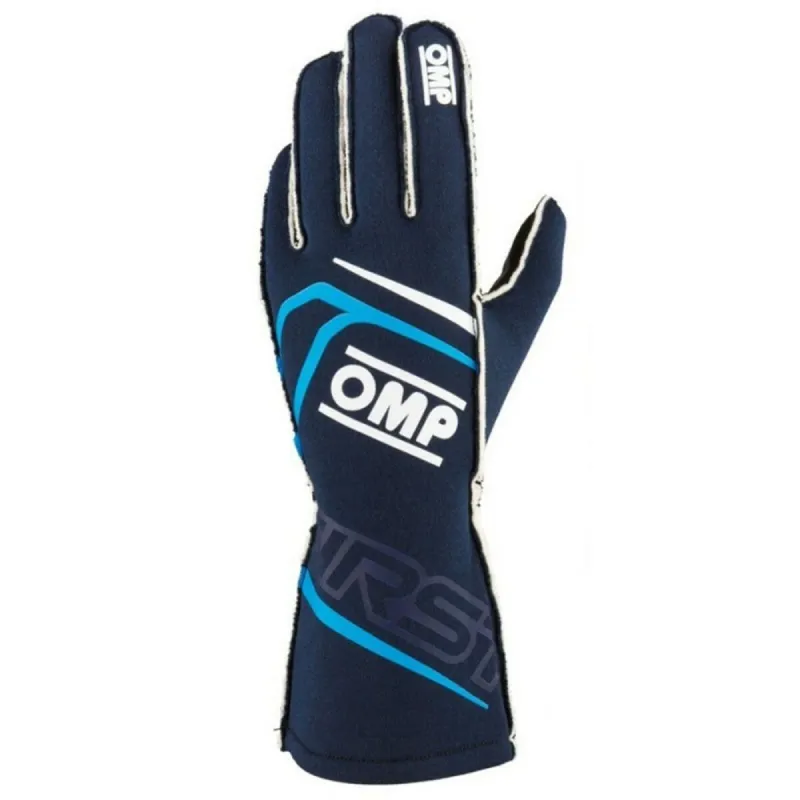 Karting Gloves OMP MY2025 Mėlyna Tamsiai mėlyna FIA 8856-2018