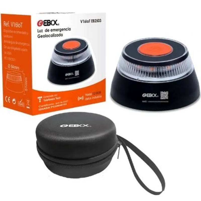 V16 hädaabi märgutuli ühendatud DGT 3.0 Ebox EB2503