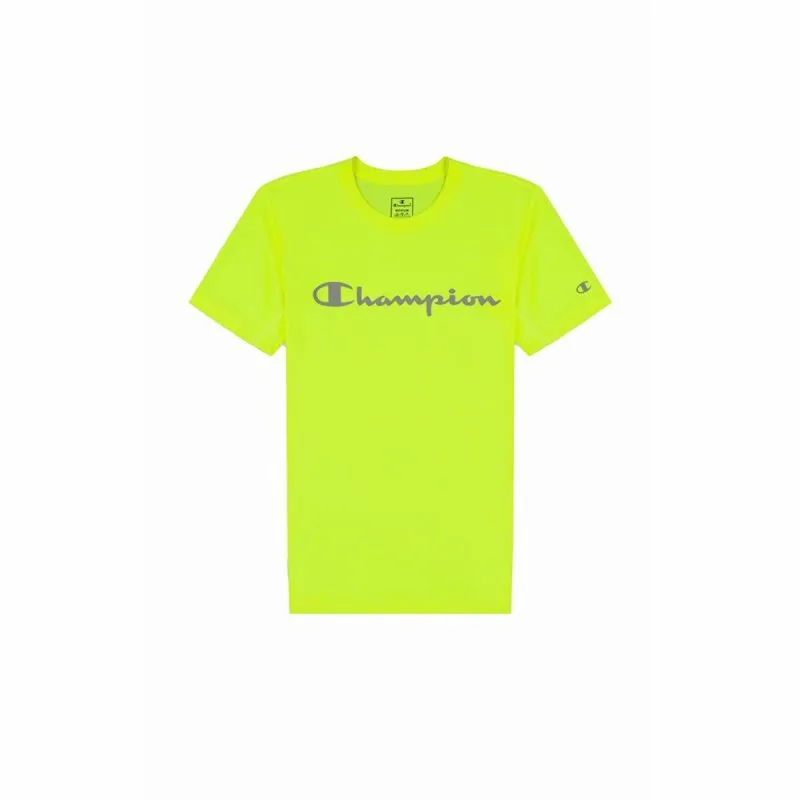 Vyriški marškinėliai su trumpomis rankovėmis Champion Crewneck Laimo žalia