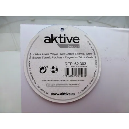 Paplūdimio kastuvai su kamuoliu Aktive Dryžuotas 19,5 x 0,8 x 38 cm
