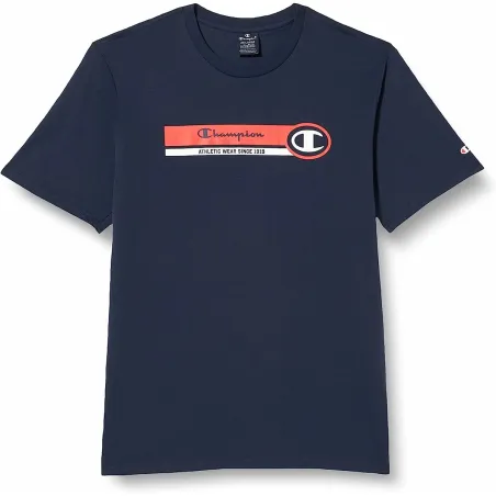 Vyriški marškinėliai su trumpomis rankovėmis Champion Crewneck Mėlyna