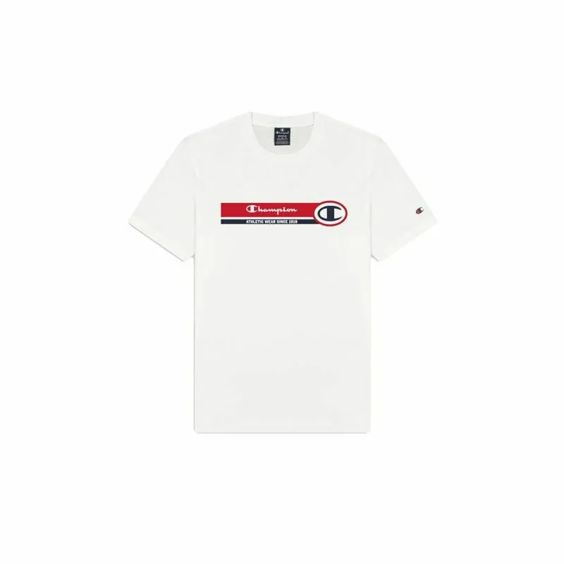 Vyriški marškinėliai su trumpomis rankovėmis Champion Crewneck Balta