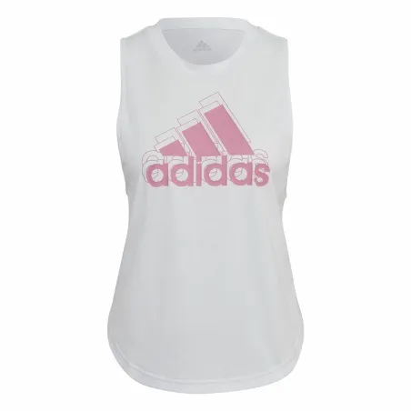 Moteriški marškinėliai be rankovių Adidas AEROREADY Racerback Balta