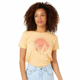 Sieviešu Krekls ar Īsām Piedurknēm Rip Curl Re-Entry Crew Neck Bēšs