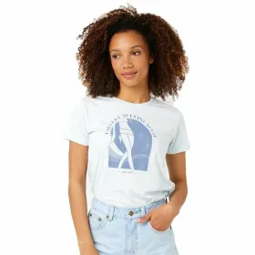 Sieviešu Krekls ar Īsām Piedurknēm Rip Curl Re-Entry Crew Neck Balts