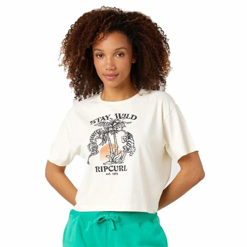 Women’s Short Sleeve T-Shirt Rip Curl Stay Wild White