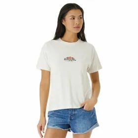 Sieviešu Krekls ar Īsām Piedurknēm Rip Curl Brighter Sun Relaxed Balts