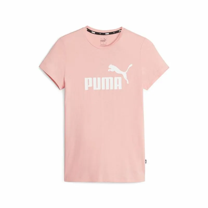 Sieviešu Krekls ar Īsām Piedurknēm Puma Ess Logo Gaiši Rozā
