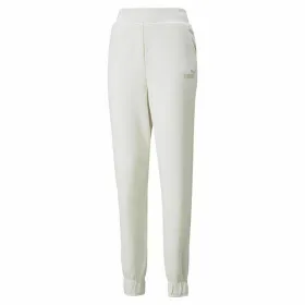 Pitkät urheiluhousut Puma Embroidery High Vuori Valkoinen Nainen
