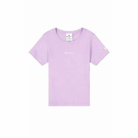 Vaikiška Marškinėliai su trumpomis rankovėmis Champion Crewneck Levandos