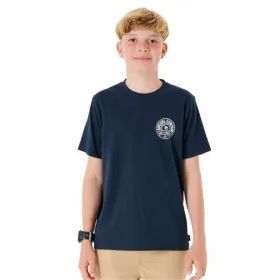 Krekls ar Īsām Piedurknēm Bērniem Rip Curl Stapler Tumši Zils