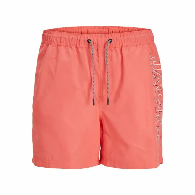 Ujumispüksid, meeste Jack & Jones Double Logo Korallpunane