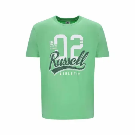 Vyriški marškinėliai su trumpomis rankovėmis Russell Athletic Amt A30101 Žalia Šviesiai žalia