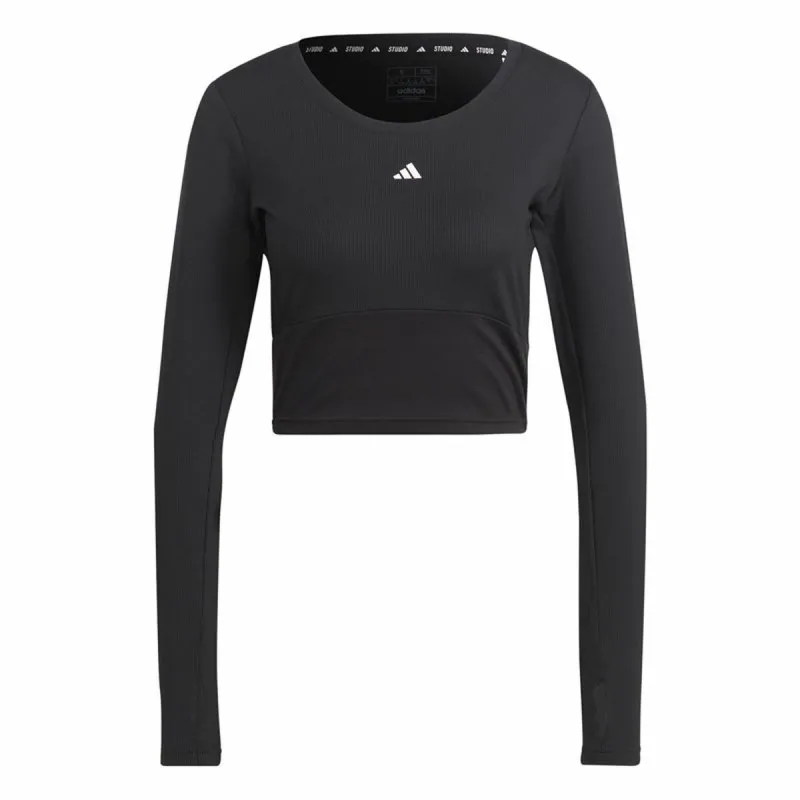 Women's long sleeve T-shirt Adidas Studio Black