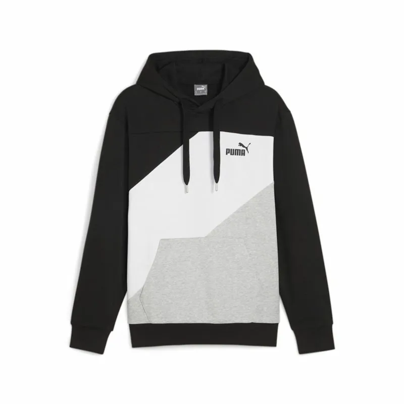 Vīriešu Sporta Krekls ar Kapuci Puma Power Colorblock Melns