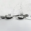 Bowl Bidasoa Fosil White Ceramic Squared