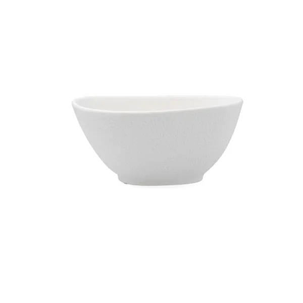Bowl Bidasoa Fosil White Ceramic Squared