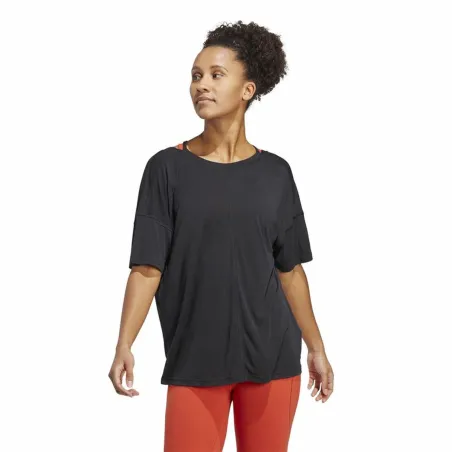 Naisten T-paita Adidas Studio Oversized Musta