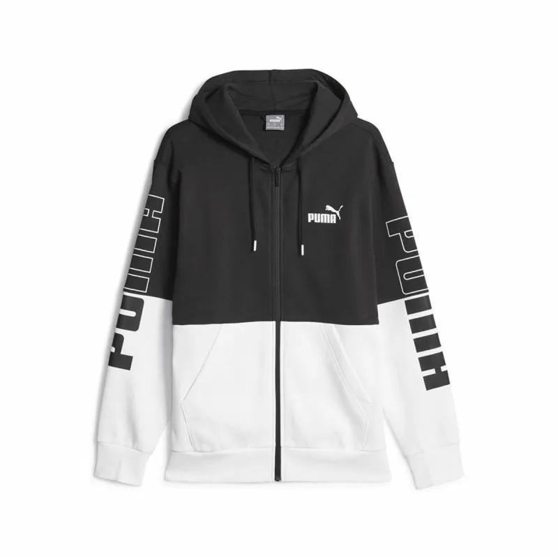Vīriešu Sporta Krekls ar Kapuci Puma Power Colorblock Melns