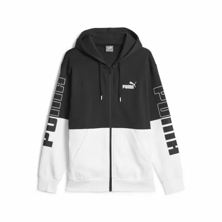 Vīriešu Sporta Krekls ar Kapuci Puma Power Colorblock Melns
