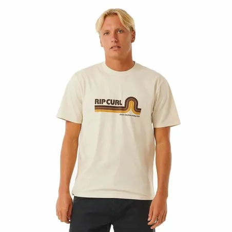 Vyriški marškinėliai su trumpomis rankovėmis Rip Curl Surf Revival Mumma Šiltai balta