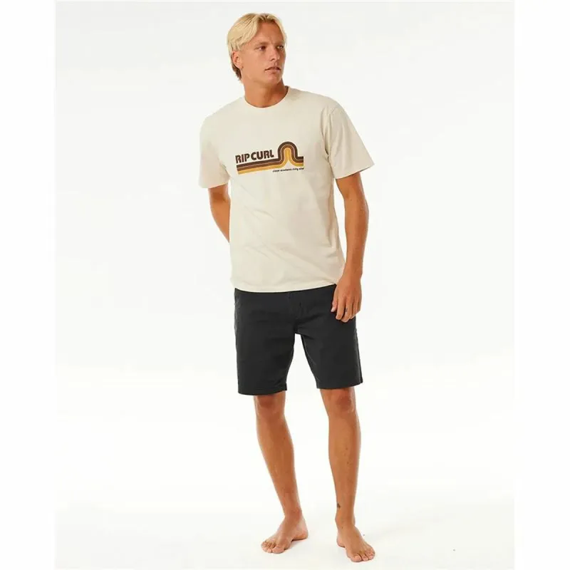 Vyriški marškinėliai su trumpomis rankovėmis Rip Curl Surf Revival Mumma Šiltai balta