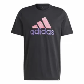Vīriešu Krekls ar Īsām Piedurknēm Adidas Melns