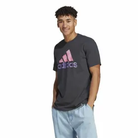 Vīriešu Krekls ar Īsām Piedurknēm Adidas Melns