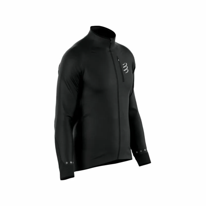 Vyriška sportinė striukė Compressport Hurricane indproof Juoda