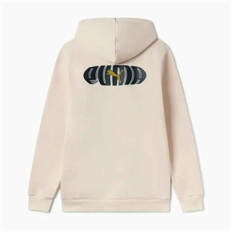 Толстовка с капюшоном мужская Puma Essentials+ Graphic Hoodie Fz Бежевый