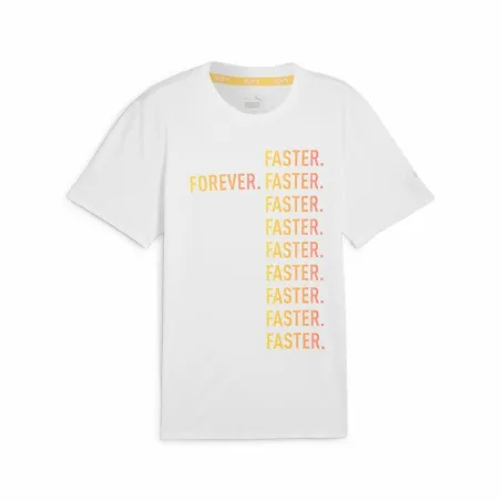 Sportiniai marškinėliai su trumpomis rankovėmis Puma Run Favorites Forever Faster Balta