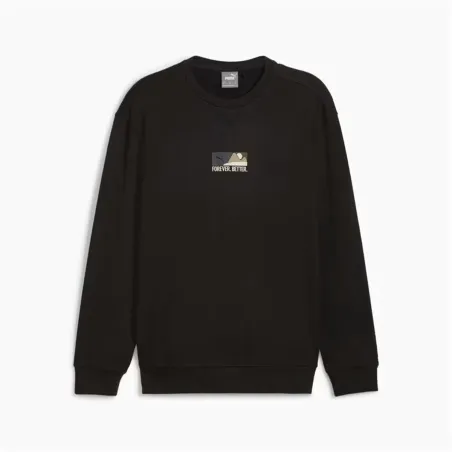 Vīriešu Sporta Krekls bez Kapuča Puma Better Sportswear Crew Melns