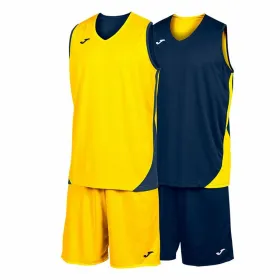 Спортивный костюм для взрослых Joma Sport Kansas Жёлтый Разноцветный Тёмно Синий 2 Предметы