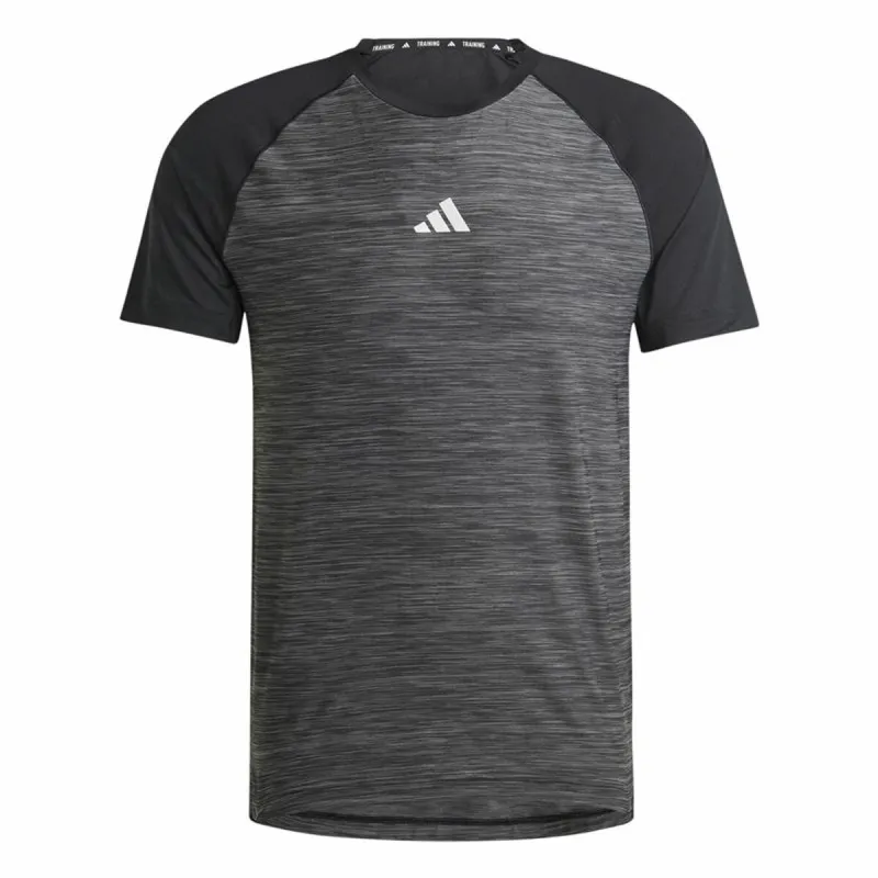 Vyriški marškinėliai su trumpomis rankovėmis Adidas Gym+ Training Juoda Pilka