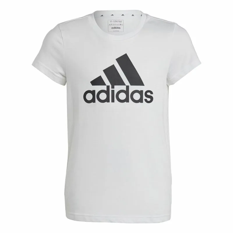 Vaikiška Marškinėliai su trumpomis rankovėmis Adidas Essentials Balta