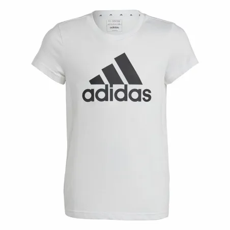 Vaikiška Marškinėliai su trumpomis rankovėmis Adidas Essentials Balta