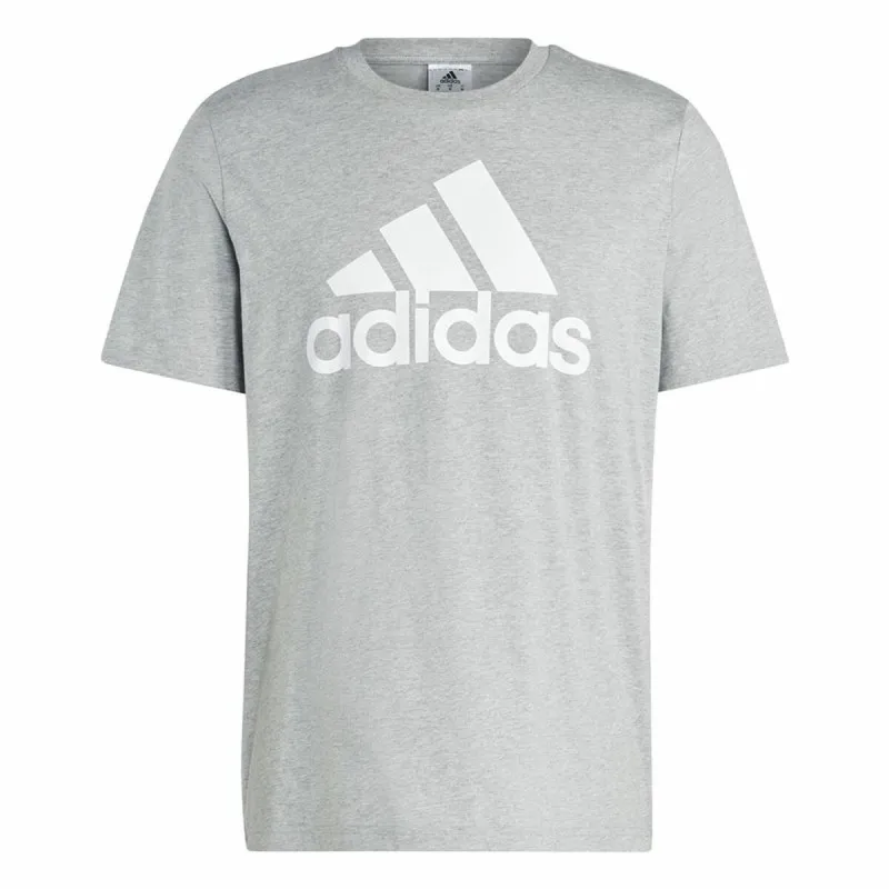 Vyriški marškinėliai su trumpomis rankovėmis Adidas Essentials Single Big Logo Pilka Šviesiai pilka