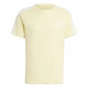 Футболка с коротким рукавом мужская Adidas Essentials Single Jersey 3-Stripes Жёлтый