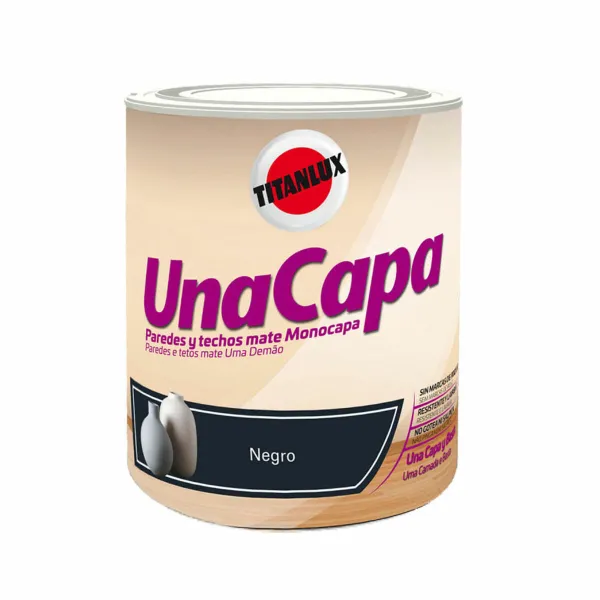 Пластиковая краска Titanlux Чёрный 750 ml