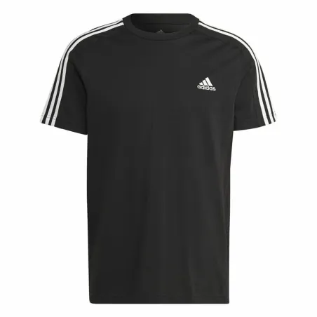 Vyriški marškinėliai su trumpomis rankovėmis Adidas Essentials Single 3 Bandas Juoda