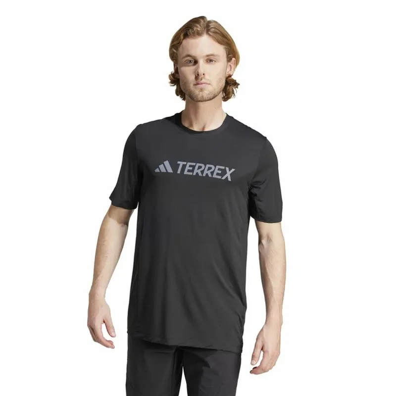 Футболка с коротким рукавом мужская Adidas Mt Log Tech Чёрный
