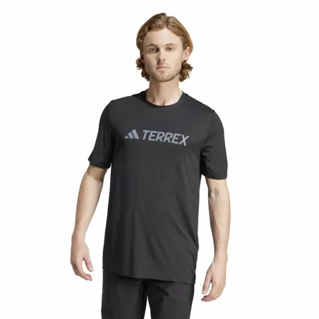 Футболка с коротким рукавом мужская Adidas Mt Log Tech Чёрный