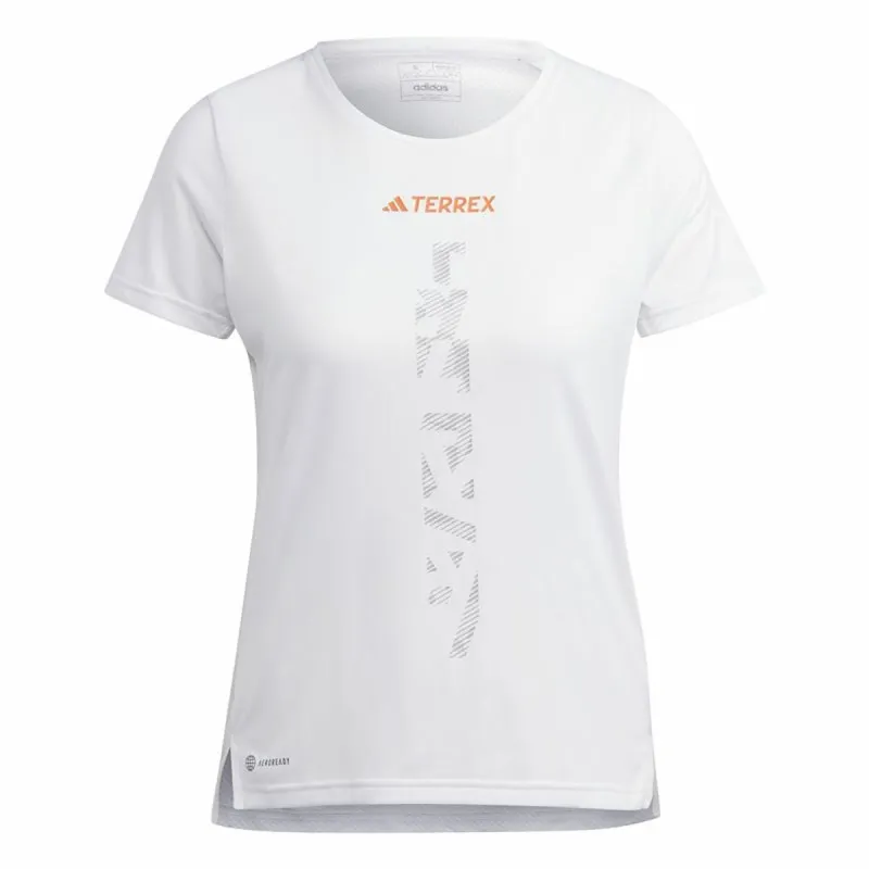 Moteriški marškinėliai su trumpomis rankovėmis Adidas Agr Shirt Balta